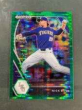 Nick Bush 2021 Panini Draft Picks Baseball #PDP181 Card Green Pulsar Prizm
