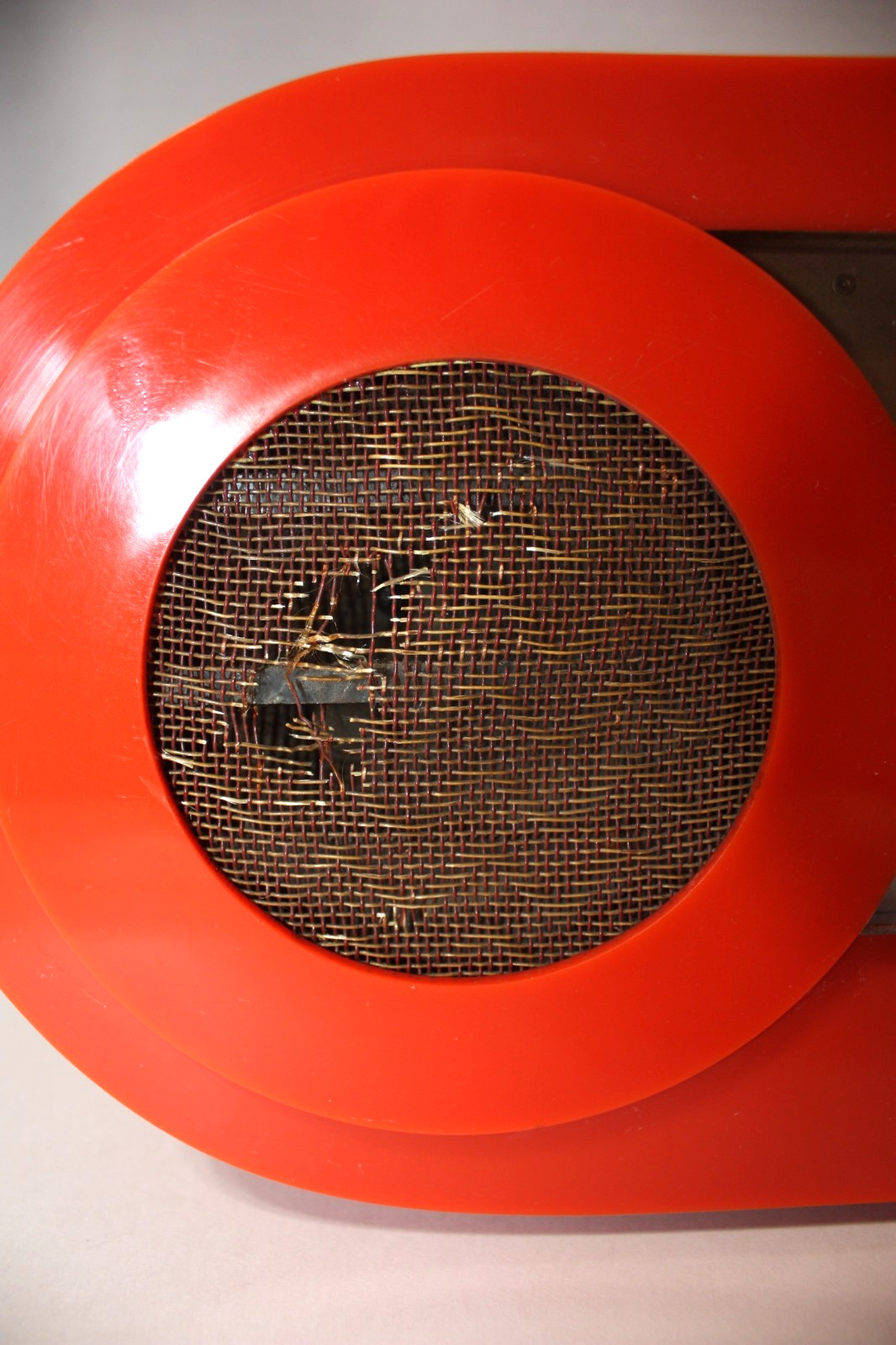 Ultra Rare Vintage 1946  Cyarts B Deluxe Radio Orange Art Deco