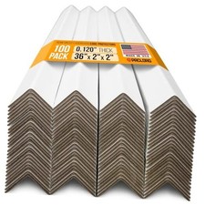 36" x 2" x 2" Reinforced Cardboard Edge Pack of 100 Thickness: 0.12"