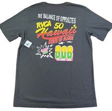 RVCA Island Time T Shirt Graphic Print Men  s Medium Balance Of The Opposites