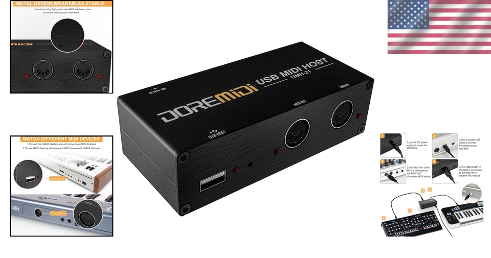 MIDI Host Box USB Interface 1-in 1-out Converter - Image 2 of 4