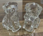 Vintage 1940s Depression Clear Glass Mopey Puppy Dog Candy Container Federal (2)