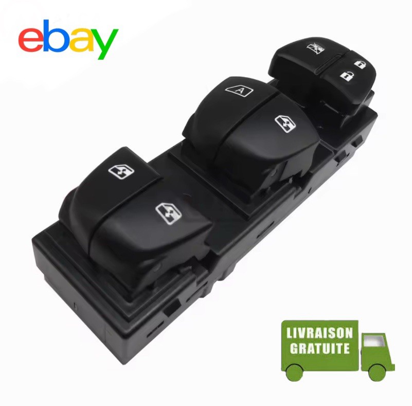 Commande de vitre avant gauche pour Renault Kadjar 2015-2021 | Bloc de 4 boutons OEM 254011766R