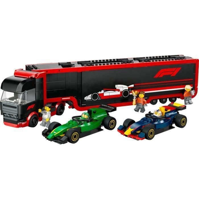 LEGO City 60445 Le Camion de Transport F1 avec Voitures de Course RB20 et AMR24