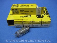 LOT OF 5 NOS 6HZ6 Vacuum Tubes - SYLVANIA ECG - USA - 1970's MATCHED PAIRS