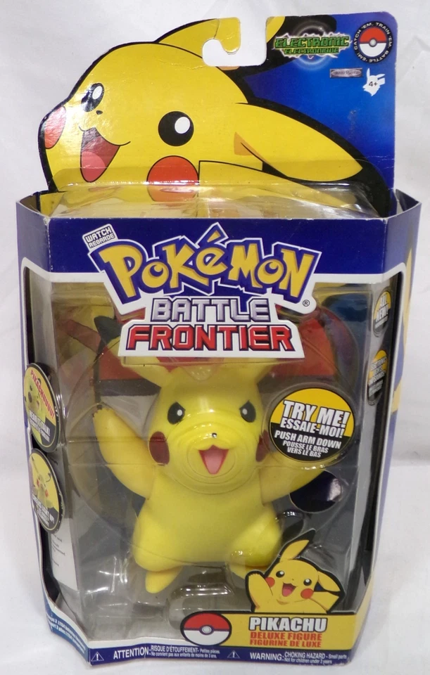 JAKKS Pacific Pokemon Battle Frontier Pikachu Figurine Deluxe 4,5" 2007 Neuf - Photo 1/2