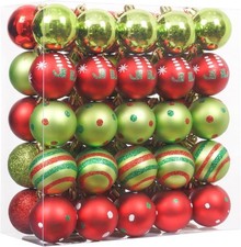 GRINCH 50ct Christmas Balls Ornaments for Tree Green Monster Christmas Hanging