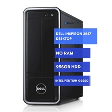 Dell Inspiron Desktop Computer PC - Intel Pentium G3220 - 256GB HDD - No Ram/OS