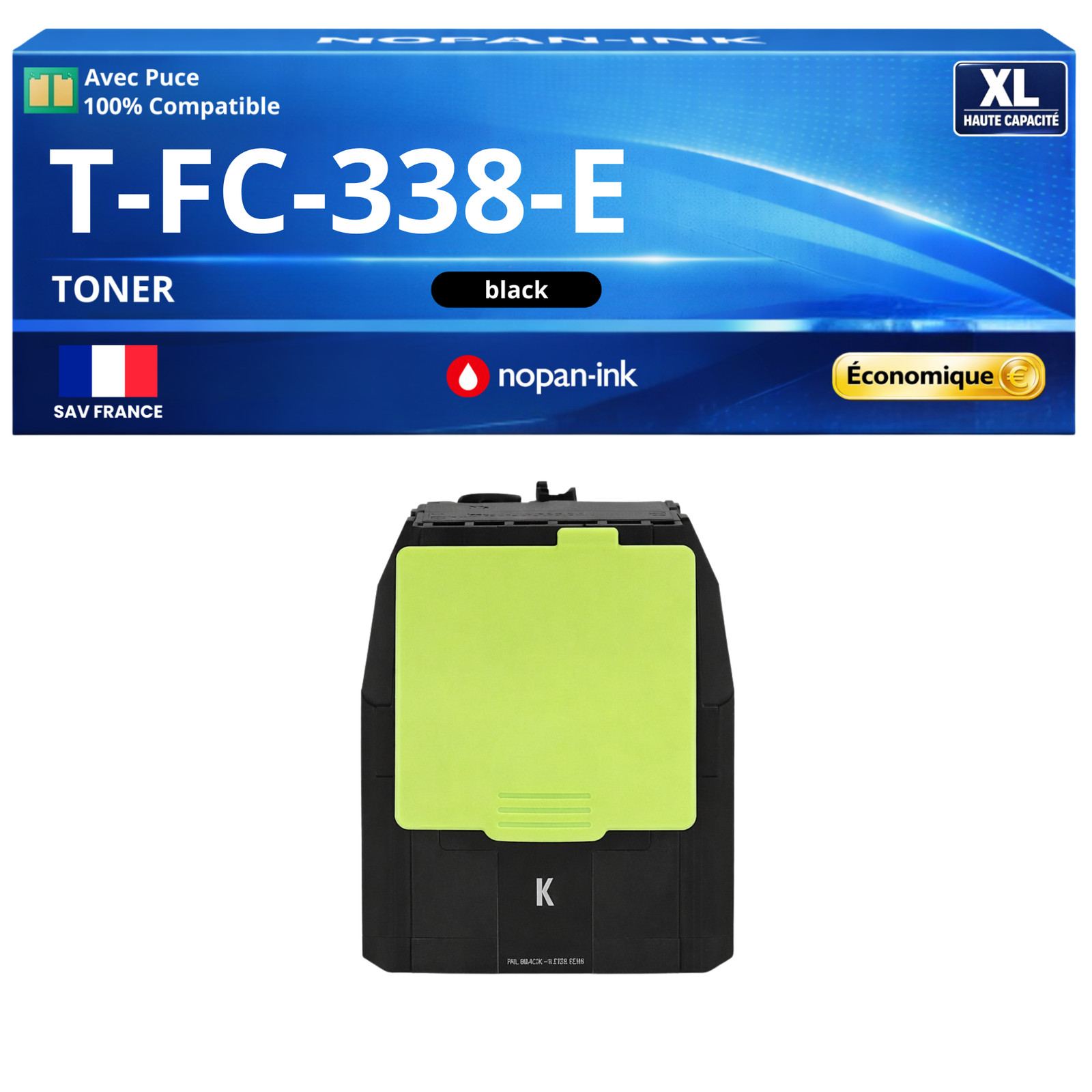 Toner compatible Toshiba T-FC338EK-R noir pour un espace de travail fluide et serein