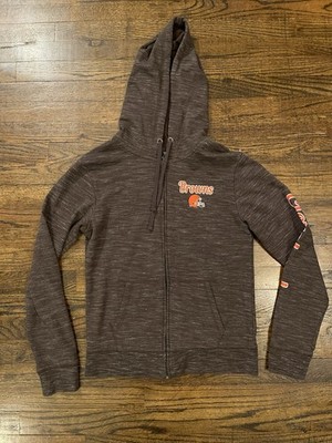Women's New Era Brown Cleveland Browns Reverse Full-Zip Hoodie