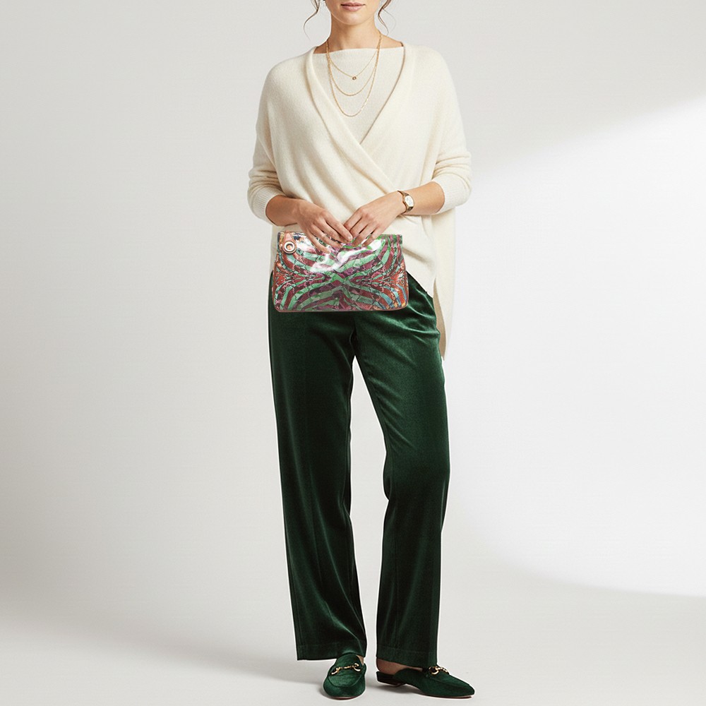 Jimmy Choo Multicolor Python Print Coated Canvas … - image 2