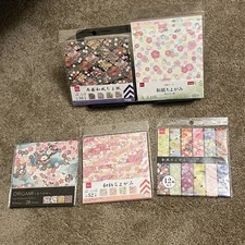 Japanese Origami Paper Set – 164 Sheets – 15cm Washi-Style Designs from Daiso