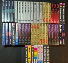 Lot of (50) Blank Sealed VHS Varios Brands Tapes Tozai Sony JVC Memorex Maxwell