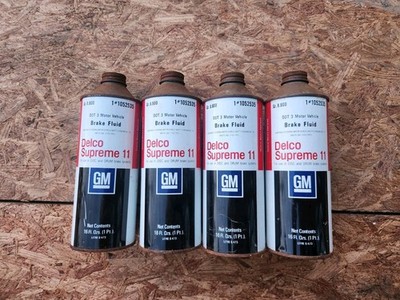 NOS Qty 4 Vintage GM GR. 8.800 1052535 Delco Supreme 11 DOT 3 Brake Fluid