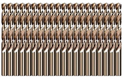 Cobalt Drill Bit 1/4'' HSS M35 Co Jobber Twist Drill Metal Steel DIY Tool-20Pcs