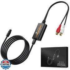 Neoteck Optical to RCA Cable DAC Converter with Built-in Audio Amplifier Chip