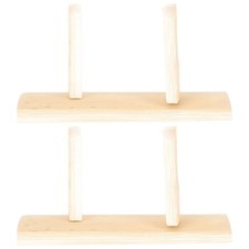  2 Pcs Desktop Fan Natural Hand Support Pour Éventail Pliant Japonais Présentoir