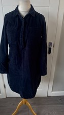 F&F Navy Blue Denim Shirt Dress Long Sleeve Casual Tunic UK 12 M B65