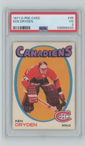 1971-72 O-Pee-Chee Ken Dryden Rookie PSA 3 Montreal Canadiens #45
