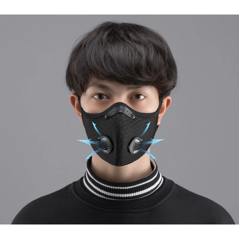 ROCKBROS Cycling Masks w/Activated Carbon PM2.5 Filter Valve Anti-dust Reusable - Image 4 of 4