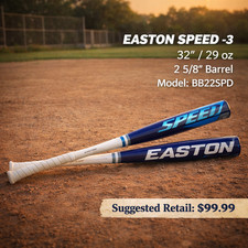 Easton BB22SPD Speed BBCOR 1 Piece Baseball Bat 32