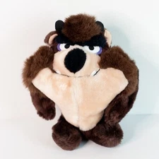 Warner Bros Mighty Star Tasmanian Devil 1521 Vtg 1989 8" Plush Stuffed Toy
