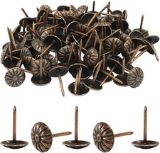 100 Pcs 7/16Inch Antique Upholstery Tacks for Furniture, Metal Thumb Tacks Uphol