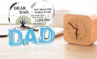 Father's Day Gifts, Dad's Birthday Gifts - Acrylic Heart Plaque, Father's Day Gi