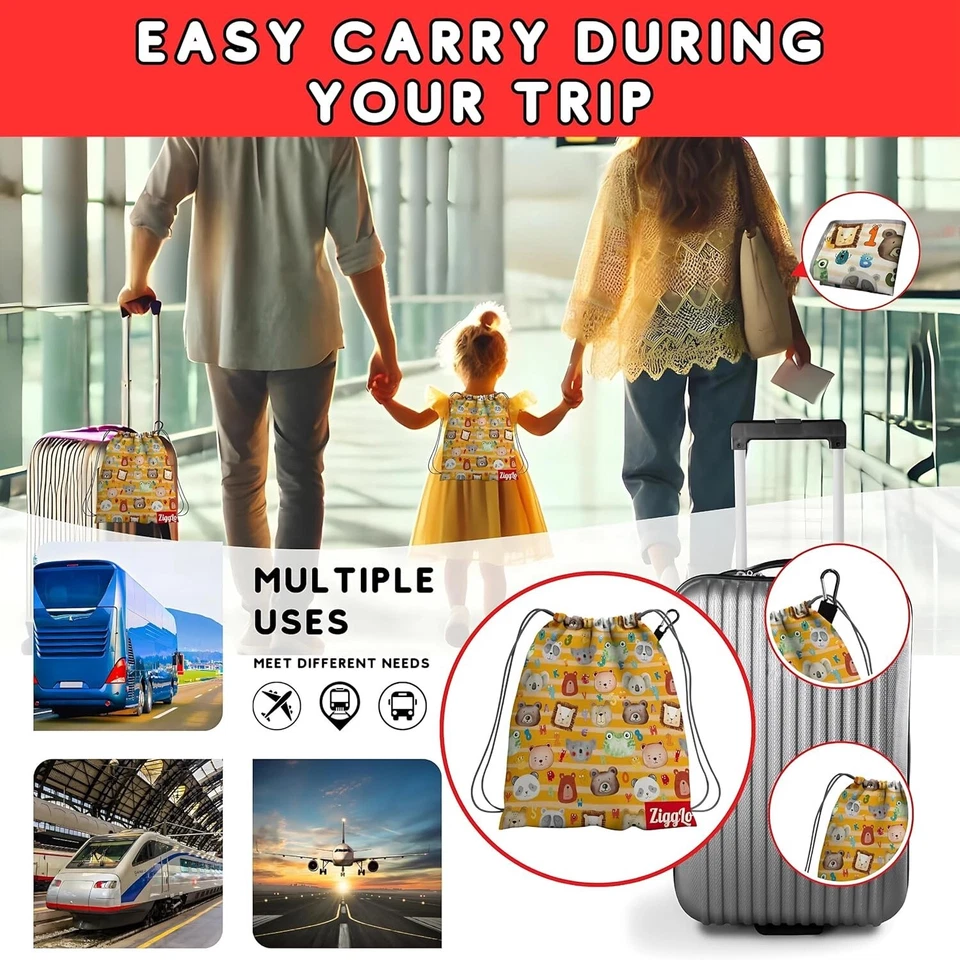 Cama de avión de viaje para niños pequeños - Cojín extensor de asiento inflable para dormir Foto 3 de 4