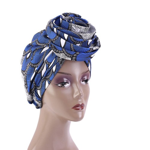 Große Blume Turban afrikanische Haube muslimische Frauen Hijab Mütze Kappe Mützen Haarausfall - Bild 14 von 28