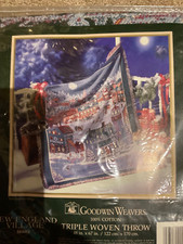 Dept 56 New England Village Series Goodwin Weavers Throw NIP Free Shipping