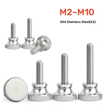 Knurled Thumb Screws A2 Stainless Steel Hand Grip Knob Bolts M2M2.5M3M4M5M6M8M10