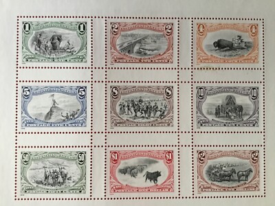 1998 Bi-color Re-Issue of the 1898 Trans Mississippi Stamp Designs