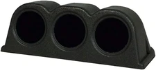 Glowshift Universal Black Triple Gauge Console Dashboard Pod - Fits Any Make/Mod