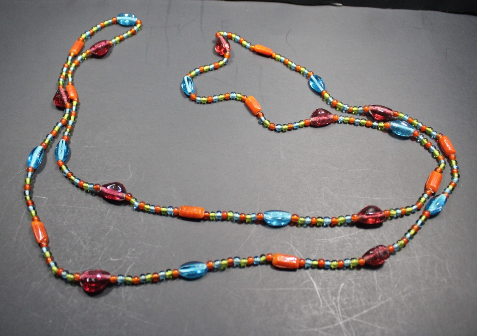 Handmade, Repurposed Multicolored Beaded Necklace… - image 4