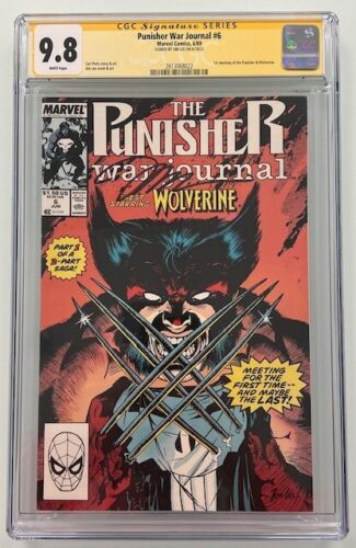 Jim Lee SIGNED Punisher War Journal #6 (1989) Wolverine App. AUTO CGC 9.8 SS - Picture 1 of 4
