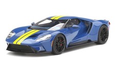 True Scale 1/18 FORD GT SUNOCO BLUE WITH YELLOW STRIPE TOP SPEED