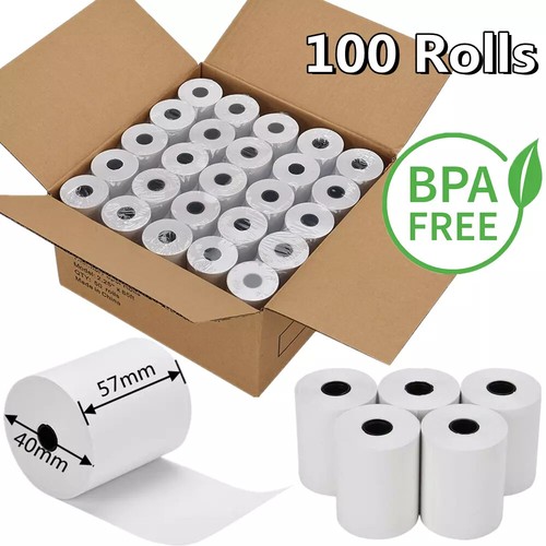 400 Rolls Of 57×40 Mm Thermal Paper Till Rolls, Cash Register Receipt, For PDQ POS EPOS EFTPOS, Credit Card Machine, Verifone, Barclays, Ingenico ICT200, ICT 220, ICT250, ICT 250. – Double Dragon