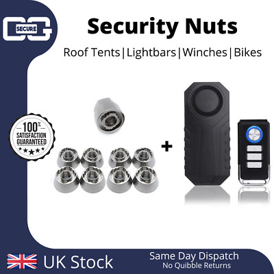 Anti-Theft Security Nuts | Tamperproof Lock Nut Set | POLY M8 | 8 Nuts & 1 Key