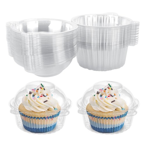20pcs Cupcake Boxes Single Cupcake Containers With Connected Airtight Dome Lid