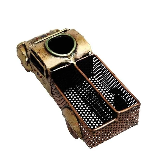 Truck Pen Stand and Mobile holder Showpiece Home Decor in Metal - 9.5 inches - Image 3 of 4