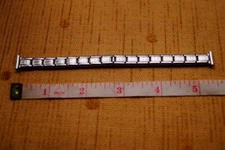 VINTAGE USED  10.5mm  SILVER TONE EXPANDABLE WATCH BRACELET