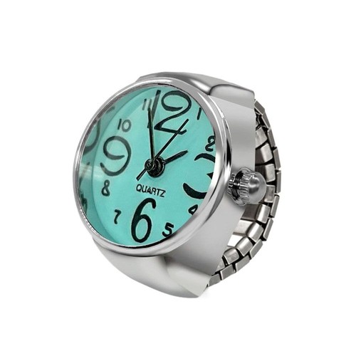 Watch Elastic Stretchy Rings Round Quartz Finger Rings Ring Watch Digital Watch - Picture 11 of 19
