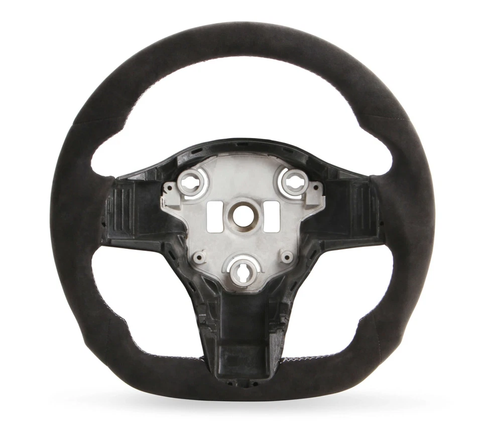 Volante envuelto REKUDO Alcantara para Tesla Model 3 e Y 2017-2021 Foto 4 de 4