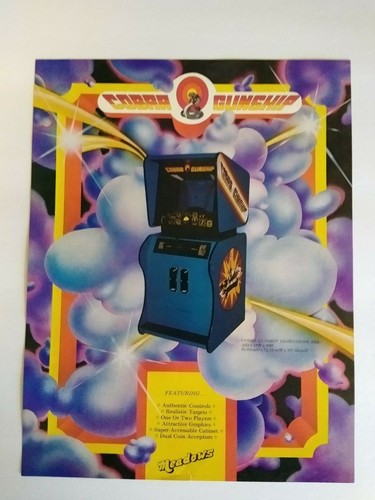Meadows Cobra Gunship Arcade FLYER Original Video Game 1976 Retro Paper Artwork - Picture 4 of 4