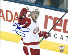 Justin Abdelkader Autographed 8 x 10 Hockey Photo PSA/DNA COA-Detroit Red Wings