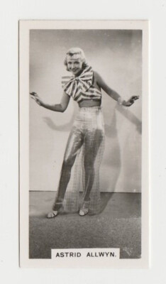 Astrid Allwyn 1937 Carreras Film Stars Tobacco Card #43