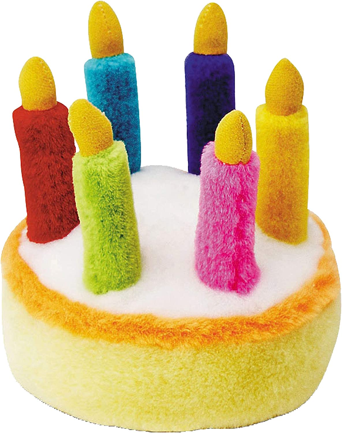 Plush Musical Birthday Cake Dog Toy