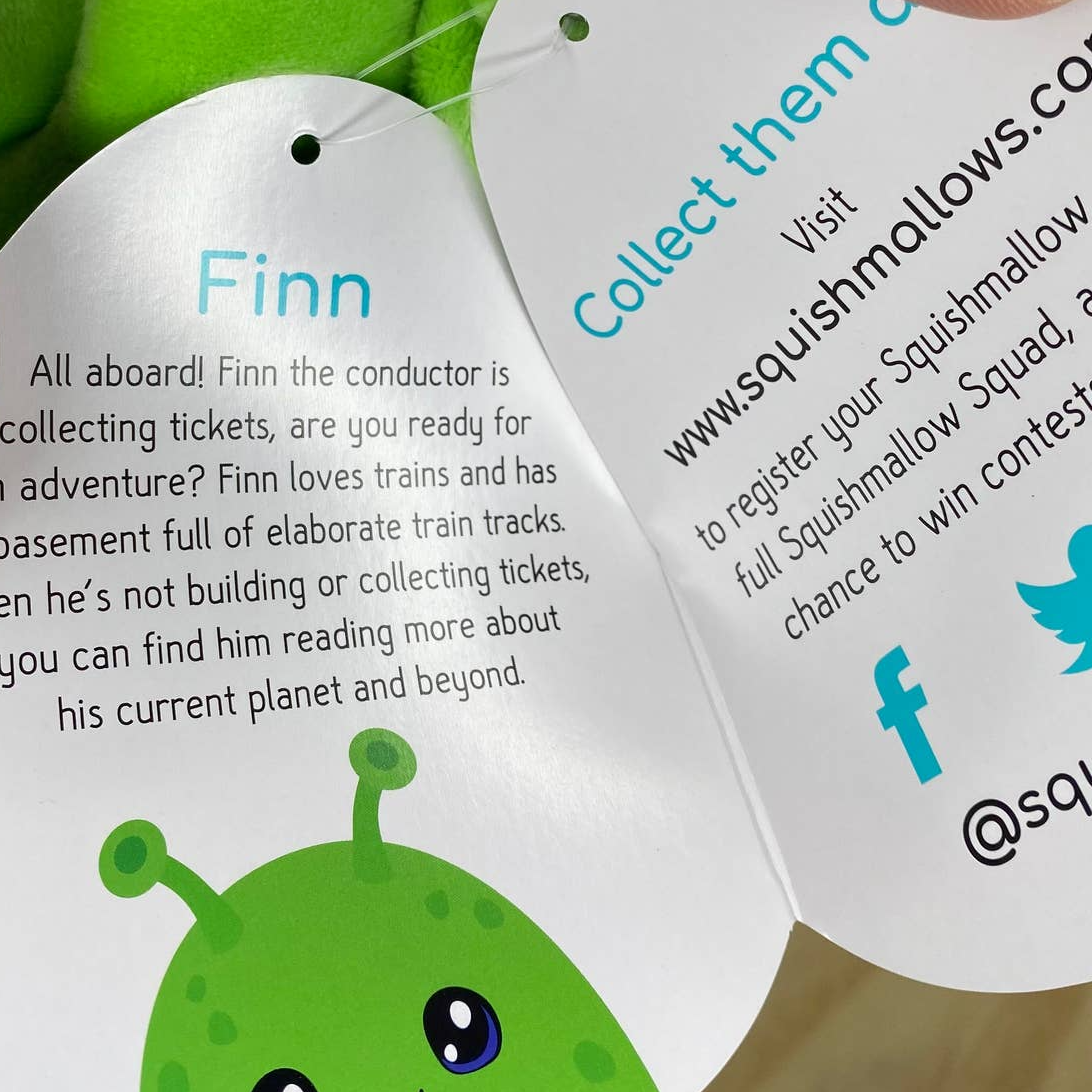 Squishmallow Finn Alien 16" Plush Green Jumbo Aldi Anime Outerspace