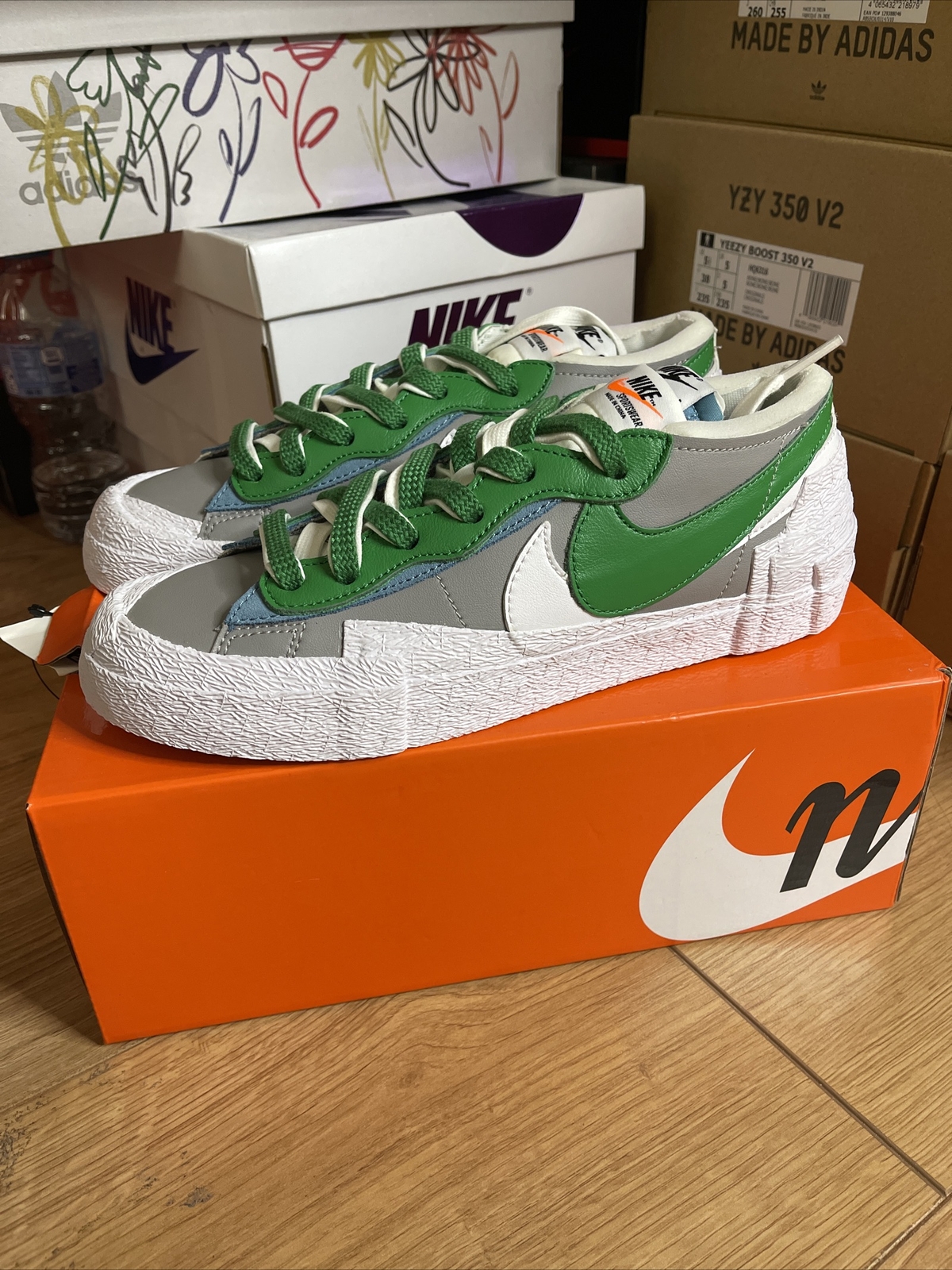 SACAI X NIKE Size UK 5.5 US6 Nike Blazer Low x Sacai Classic Green